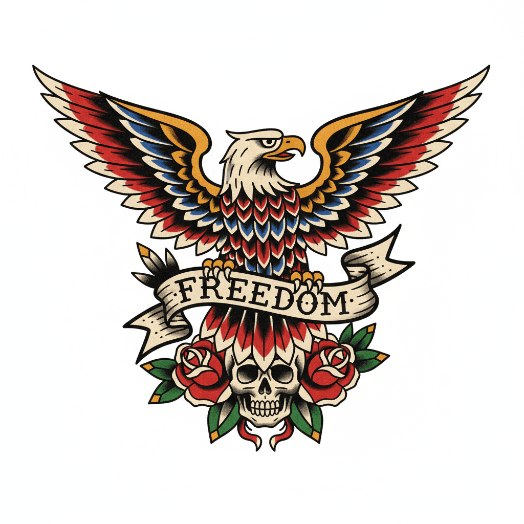 American Traditional tattoo flash design 1