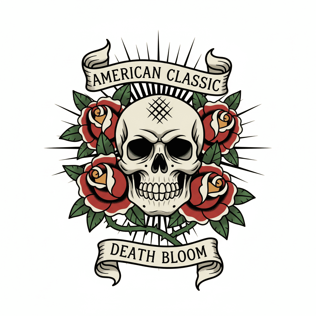 American Traditional tattoo flash design 6