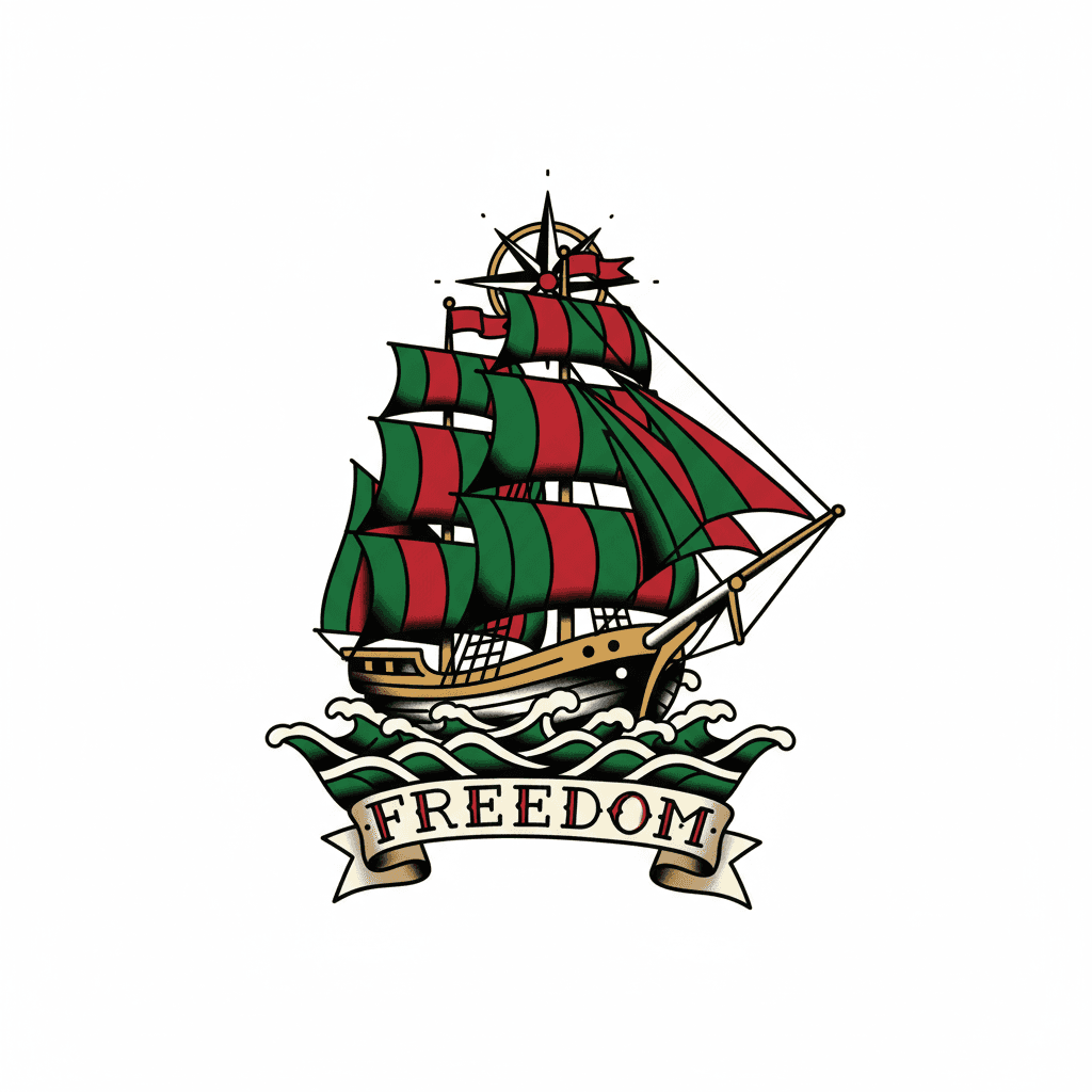 American Traditional tattoo flash design 107