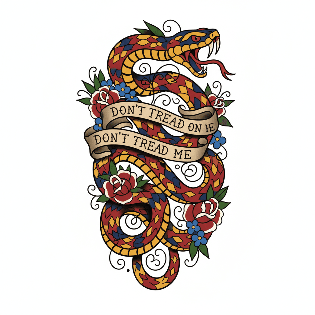 American Traditional tattoo flash design 124