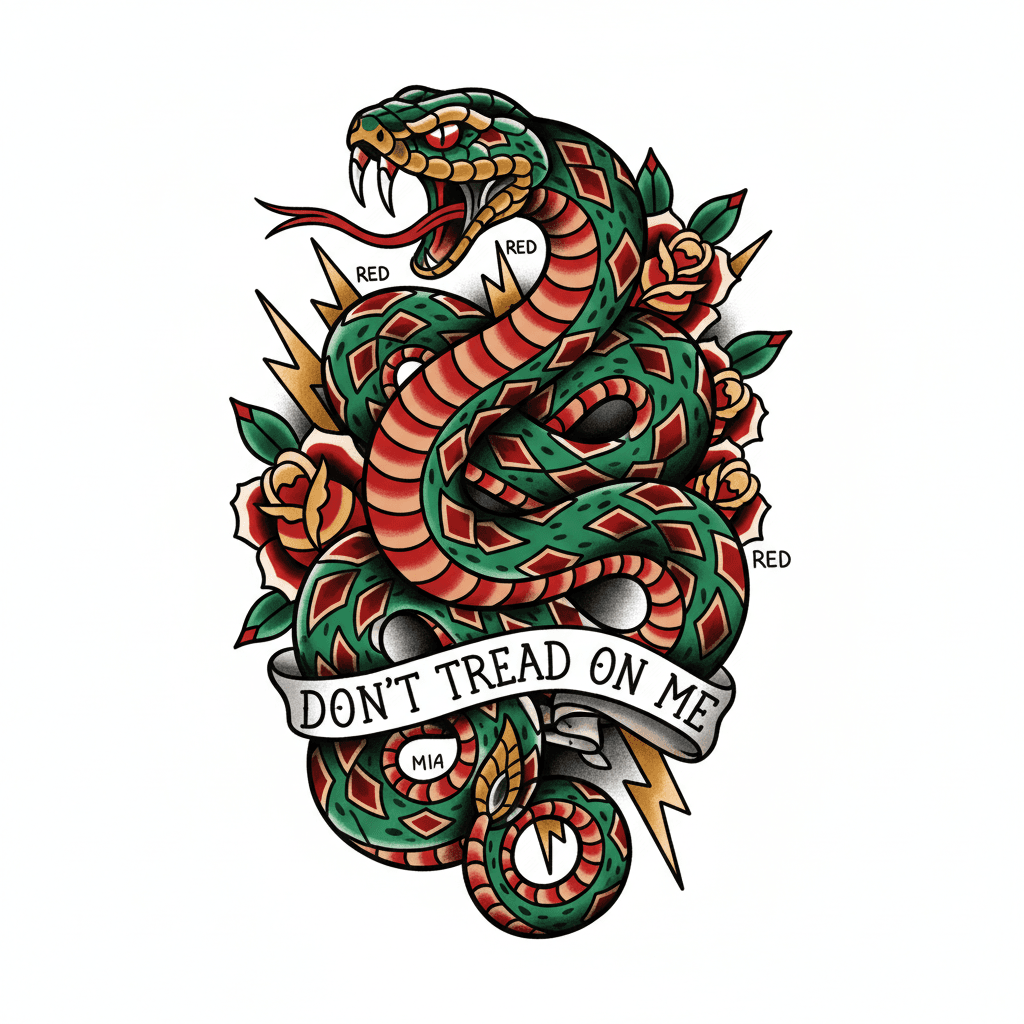 American Traditional tattoo flash design 125