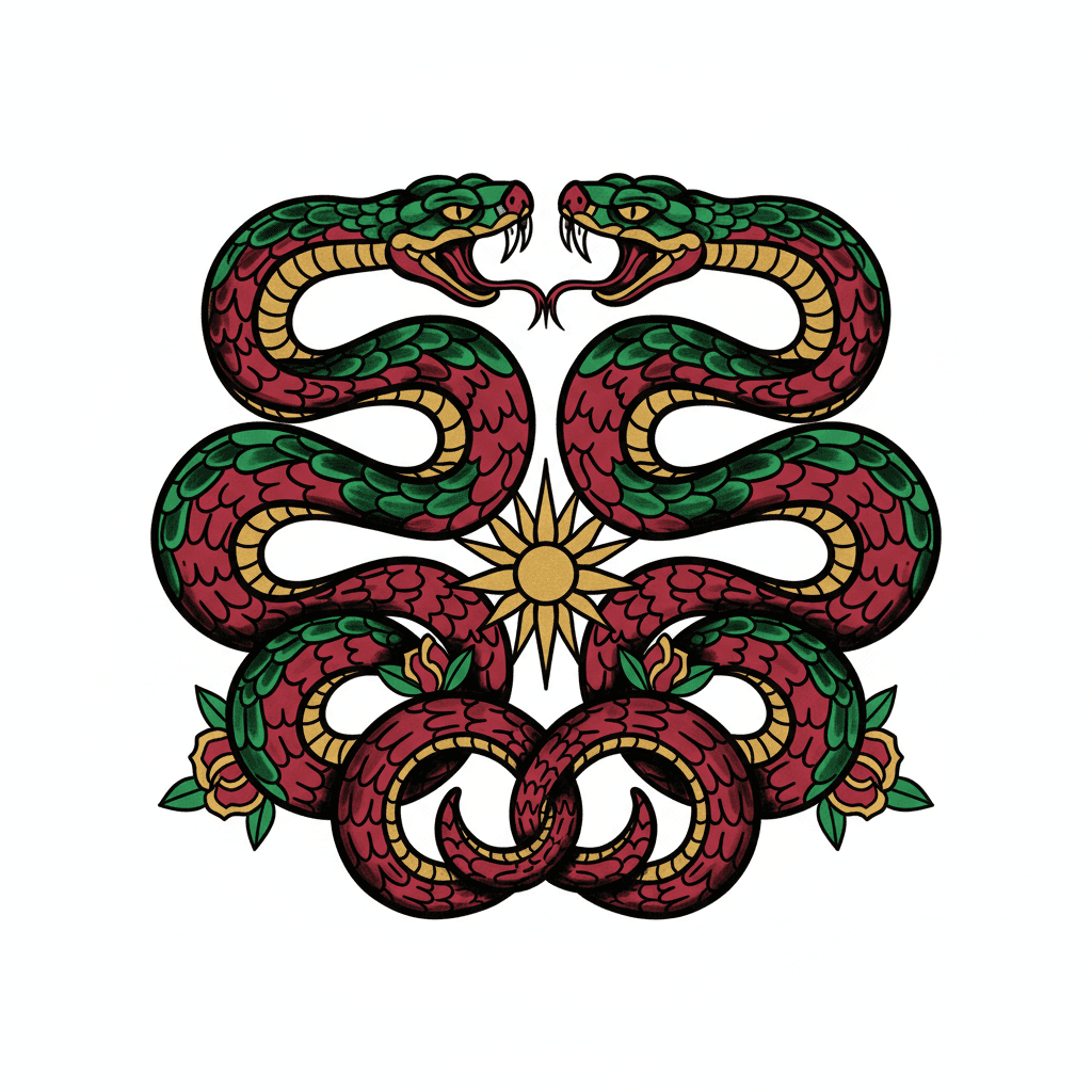 American Traditional tattoo flash design 128