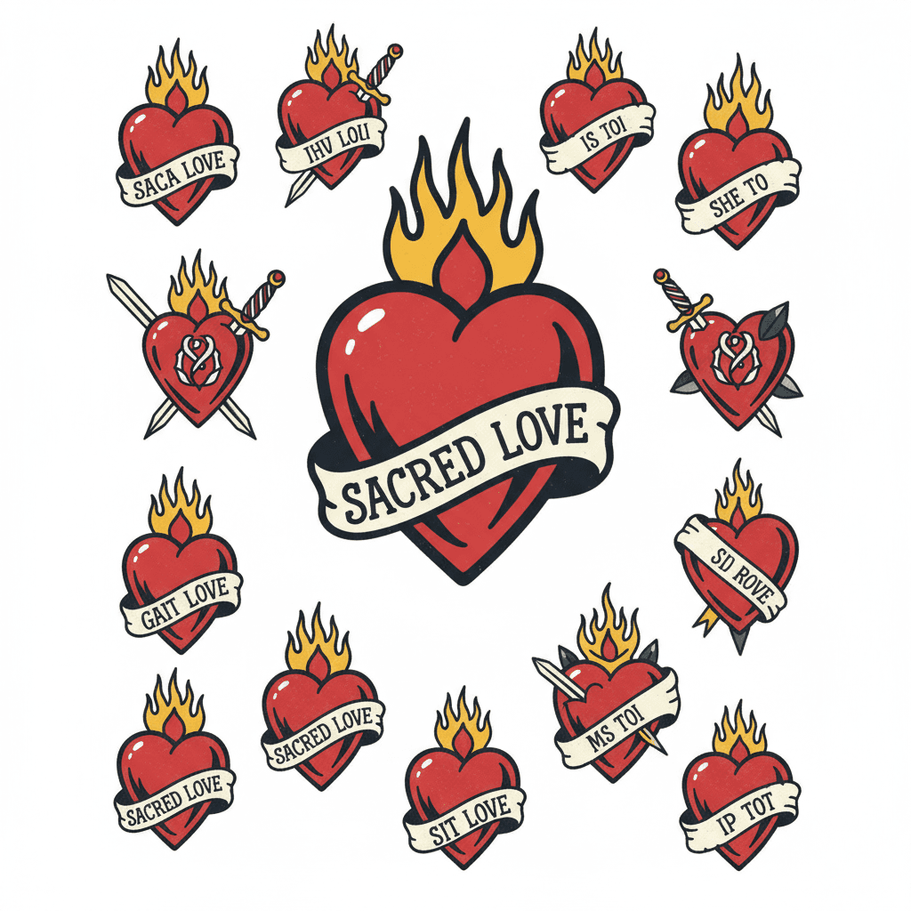 American Traditional tattoo flash design 136