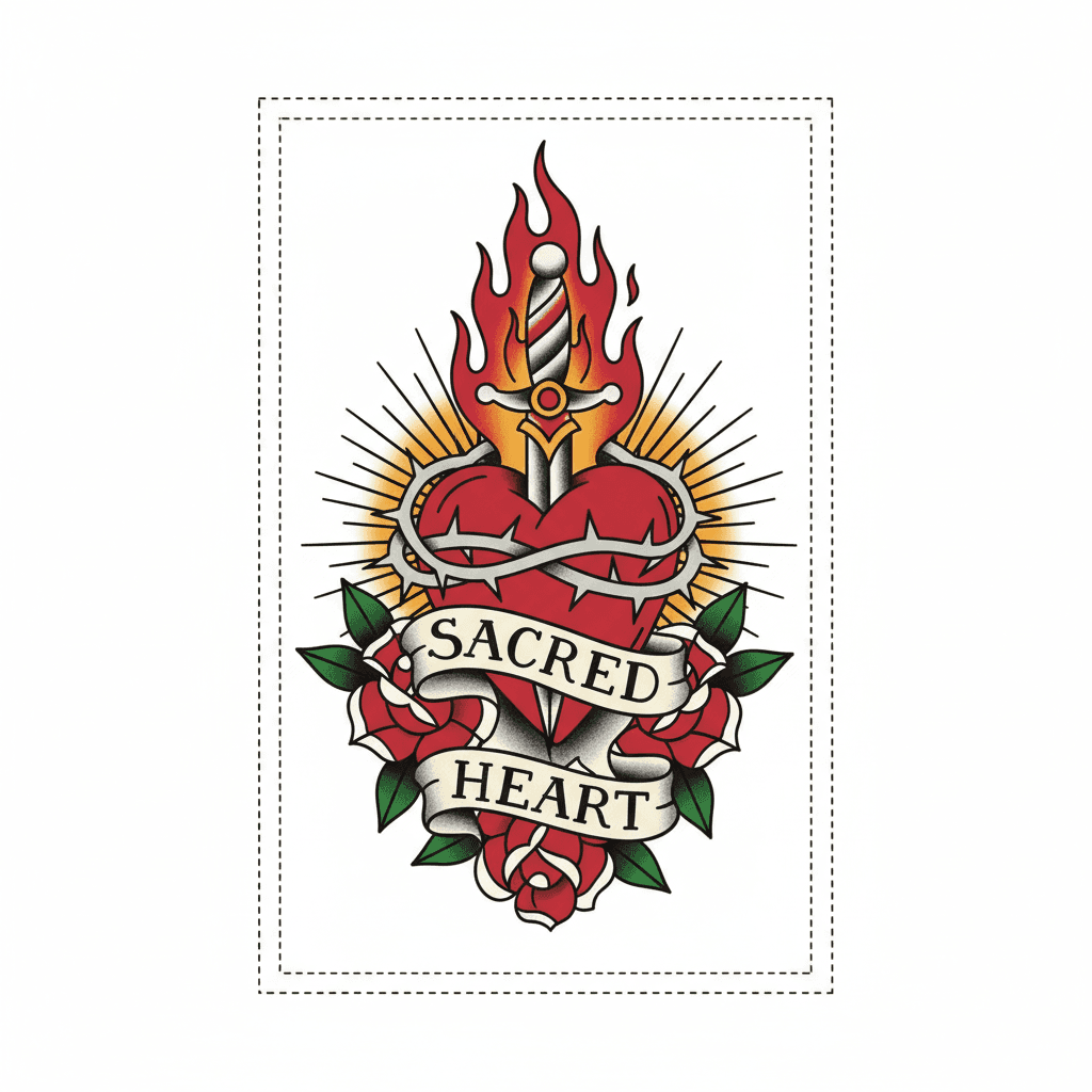 American Traditional tattoo flash design 140