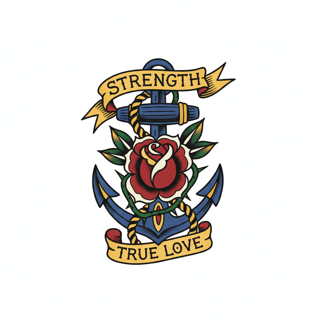 American Traditional tattoo flash design 19