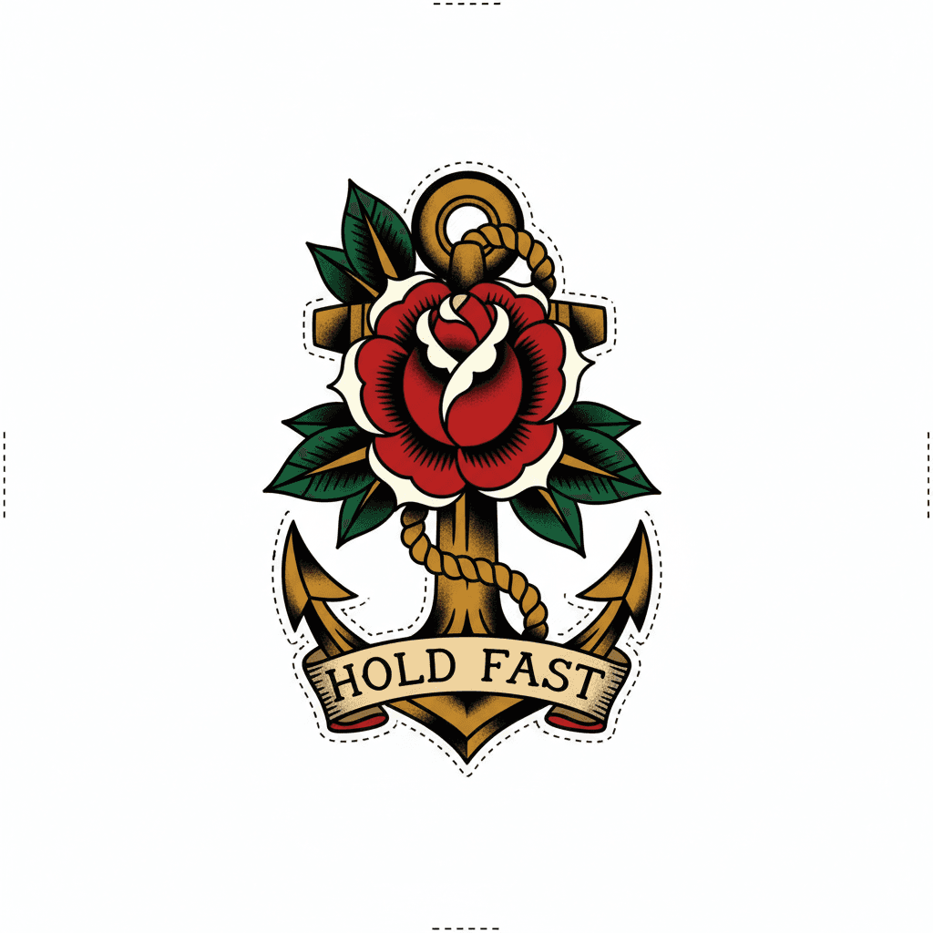 American Traditional tattoo flash design 20