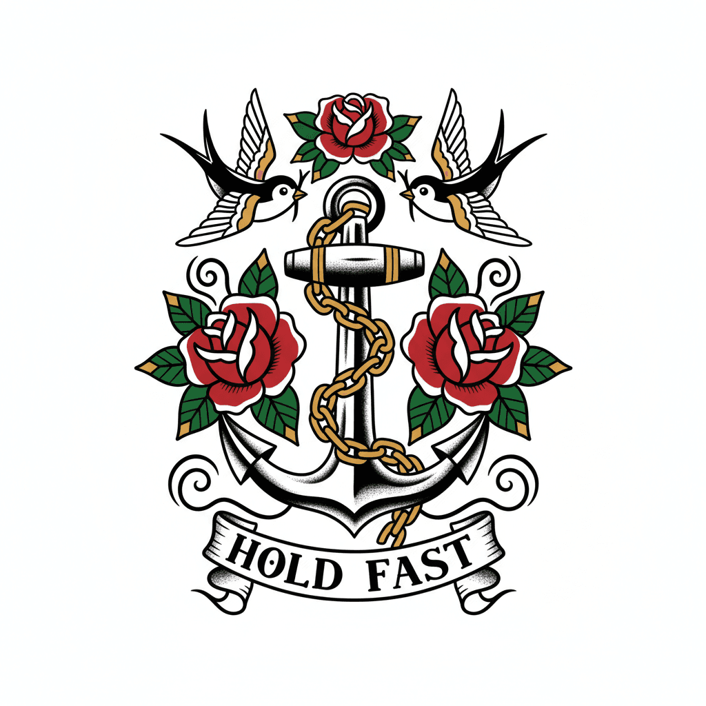 American Traditional tattoo flash design 23