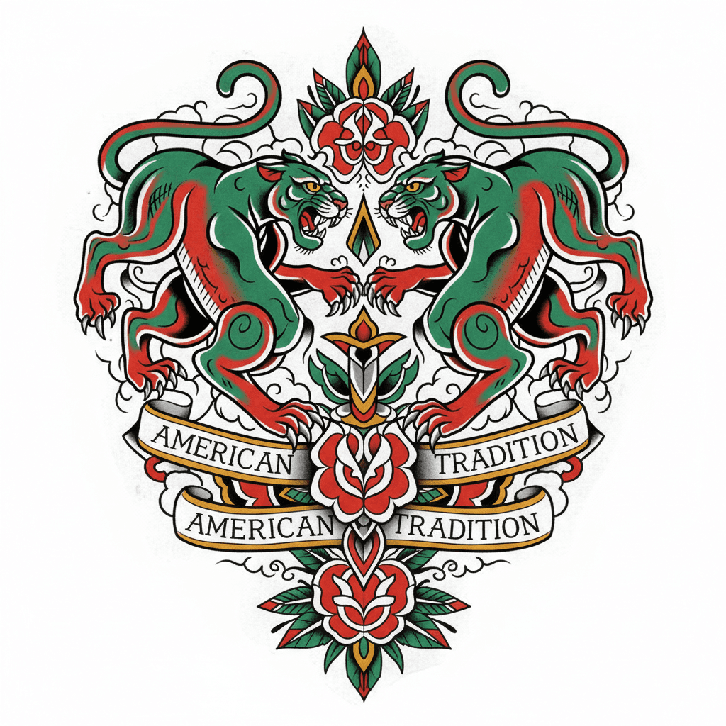 American Traditional tattoo flash design 38