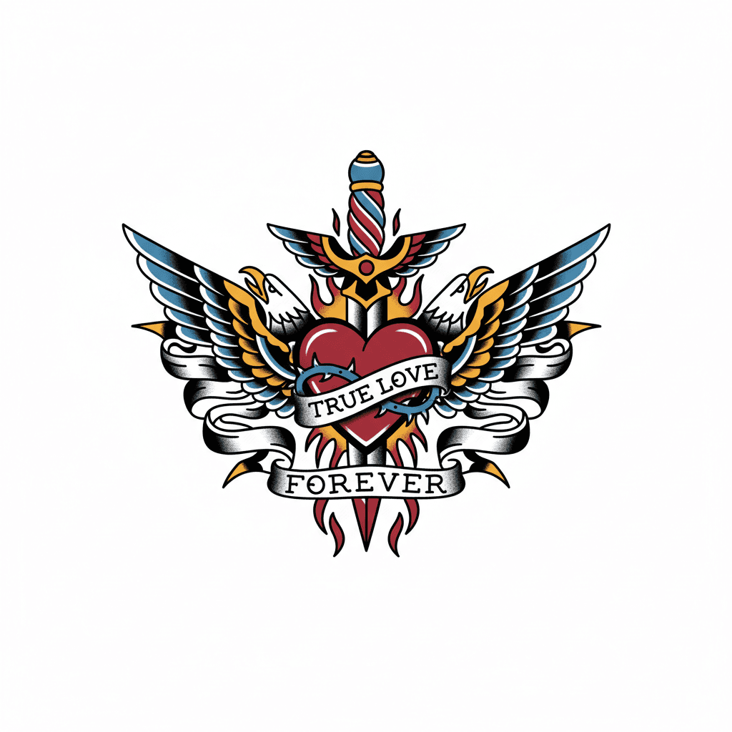 American Traditional tattoo flash design 67