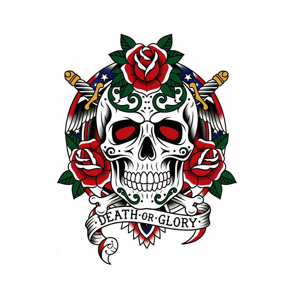 American Traditional tattoo flash design 77