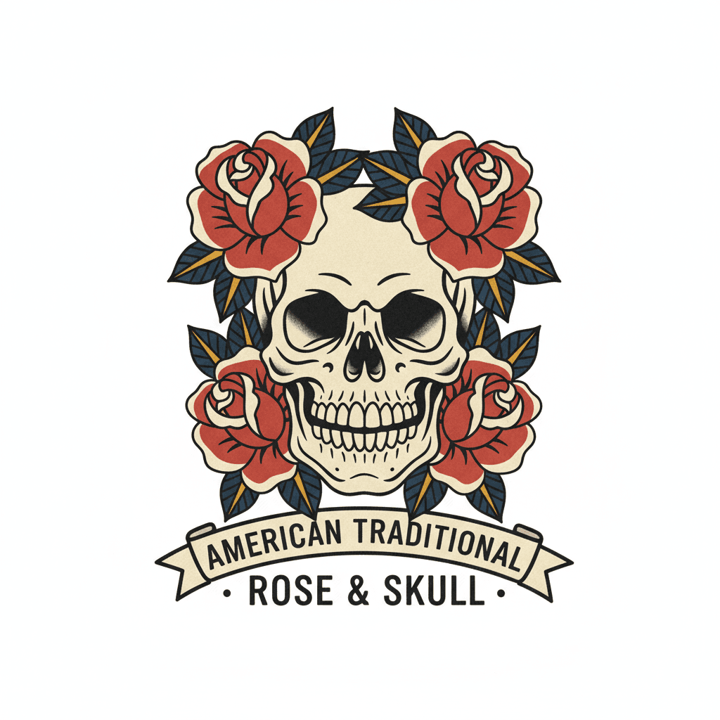 American Traditional tattoo flash design 78