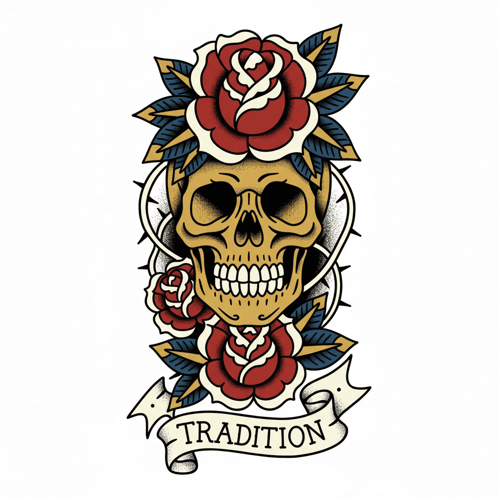 American Traditional tattoo flash design 79