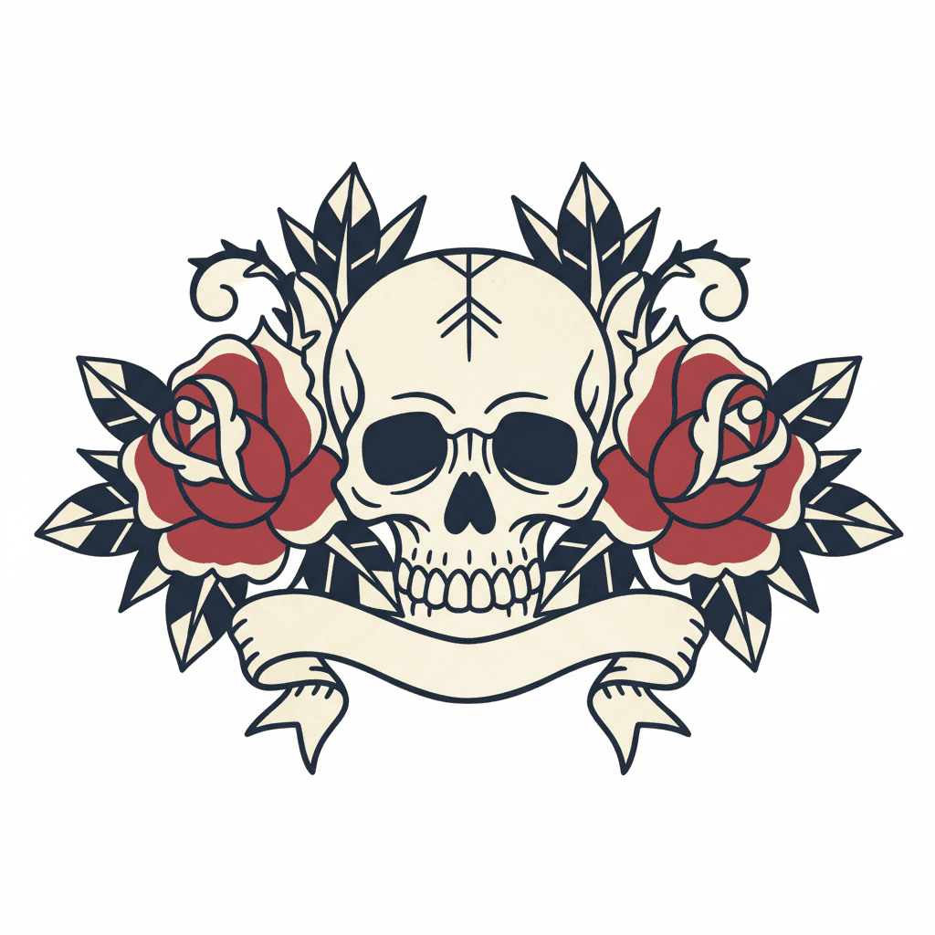 American Traditional tattoo flash design 84