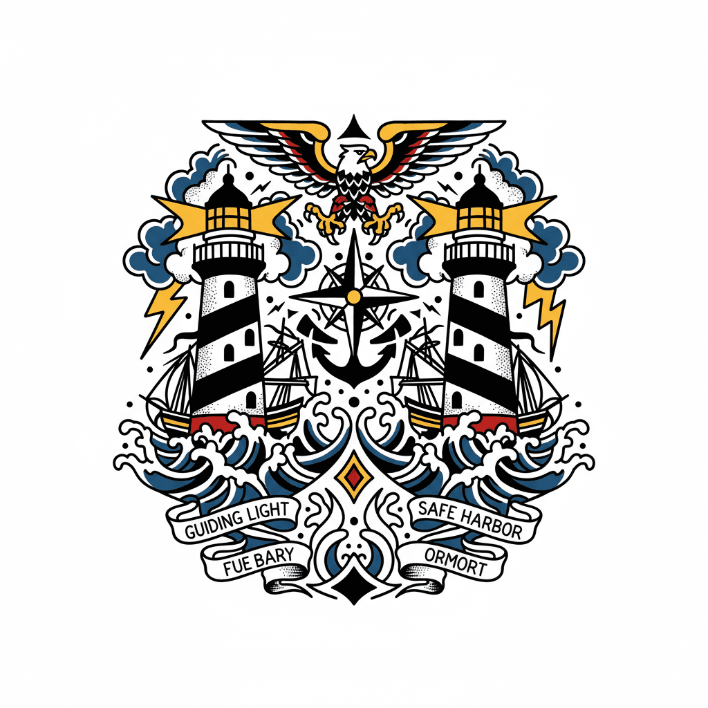 American Traditional tattoo flash design 97