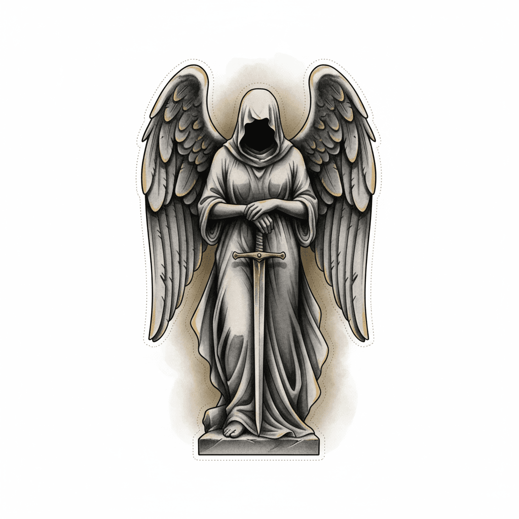 Black & Grey tattoo flash design 7