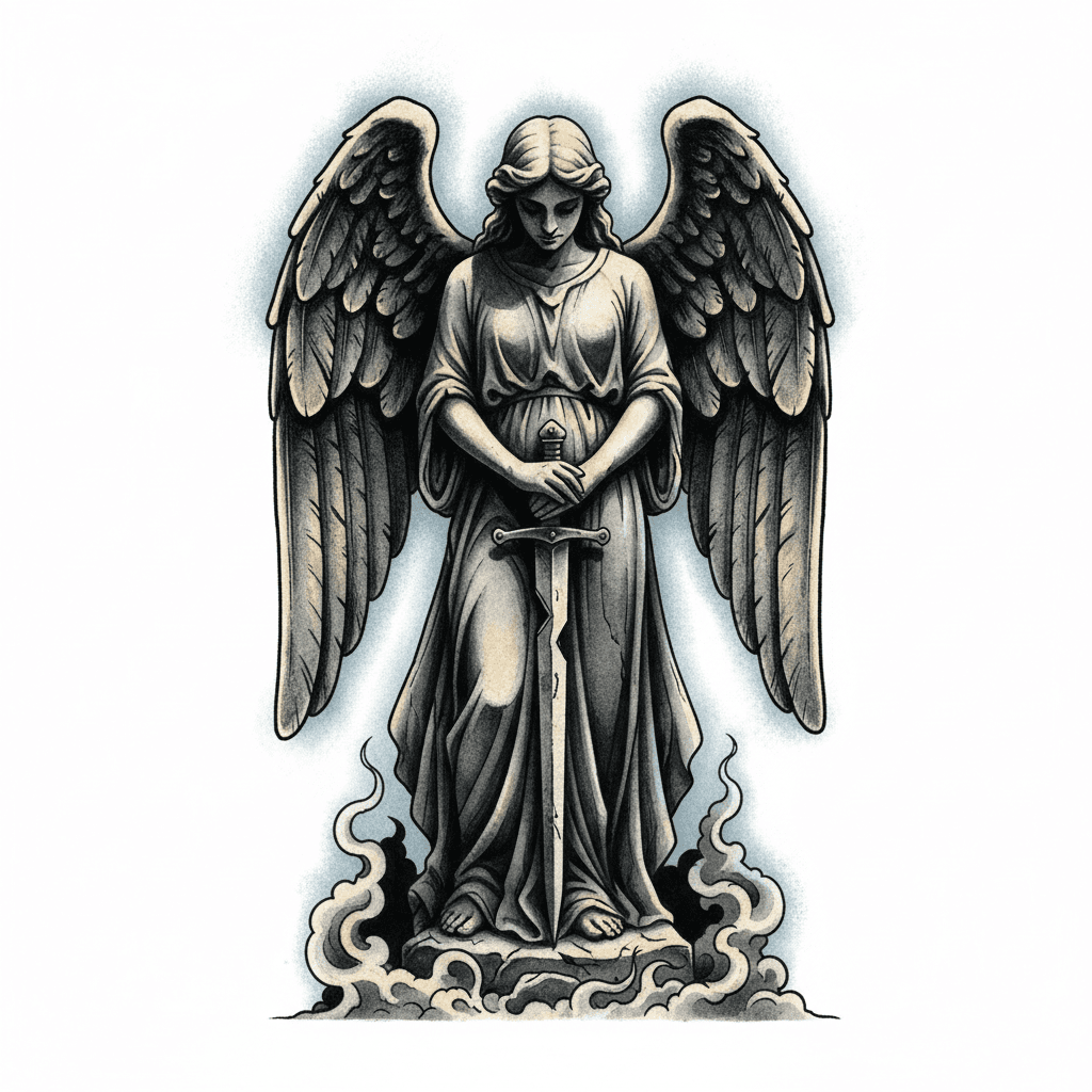 Black & Grey tattoo flash design 9