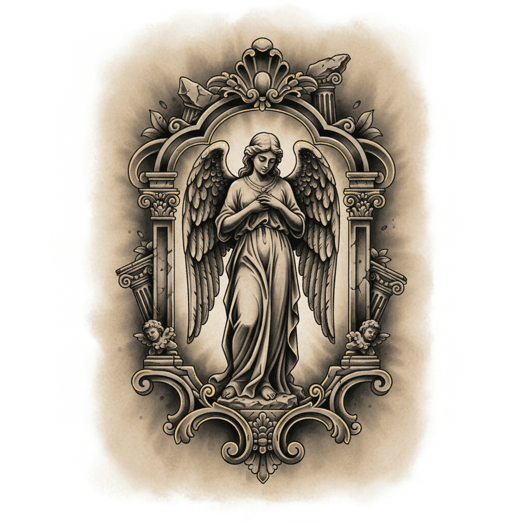 Black & Grey tattoo flash design 10