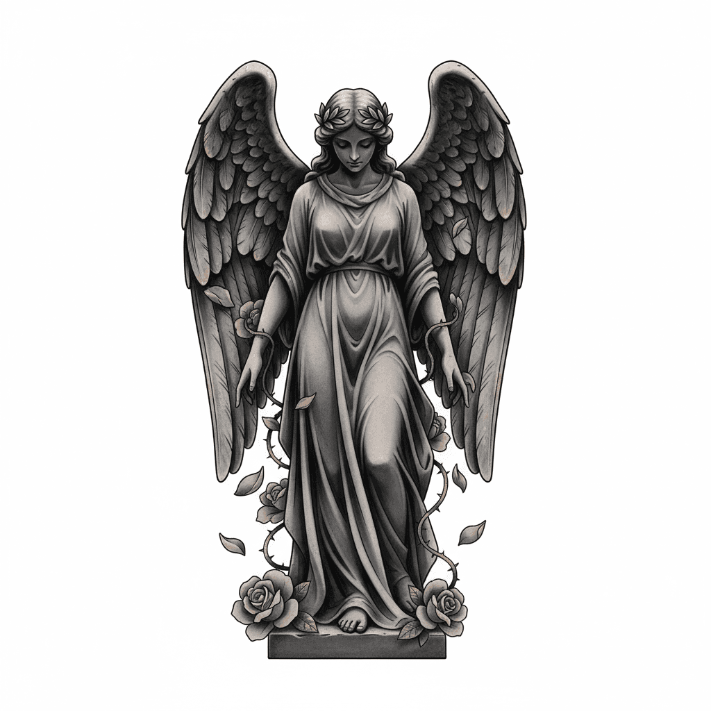 Black & Grey tattoo flash design 14