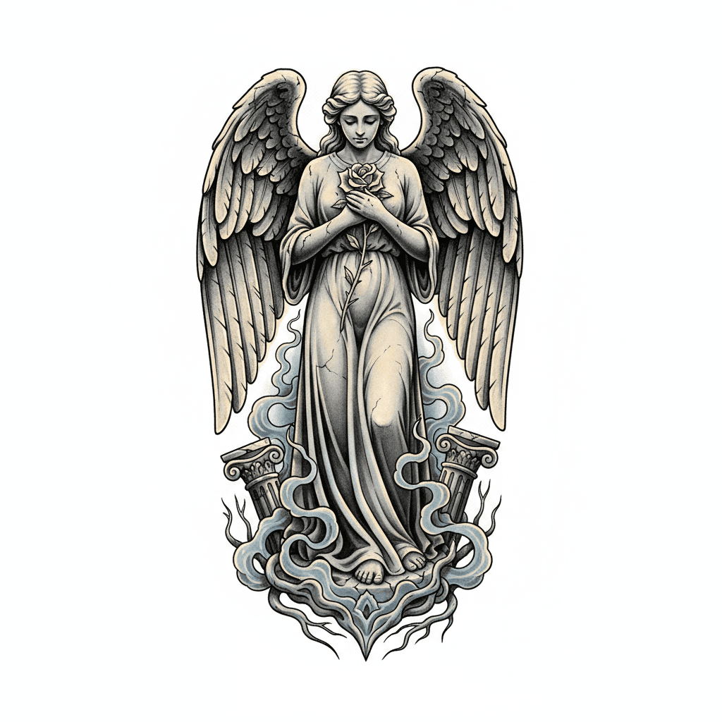 Black & Grey tattoo flash design 15