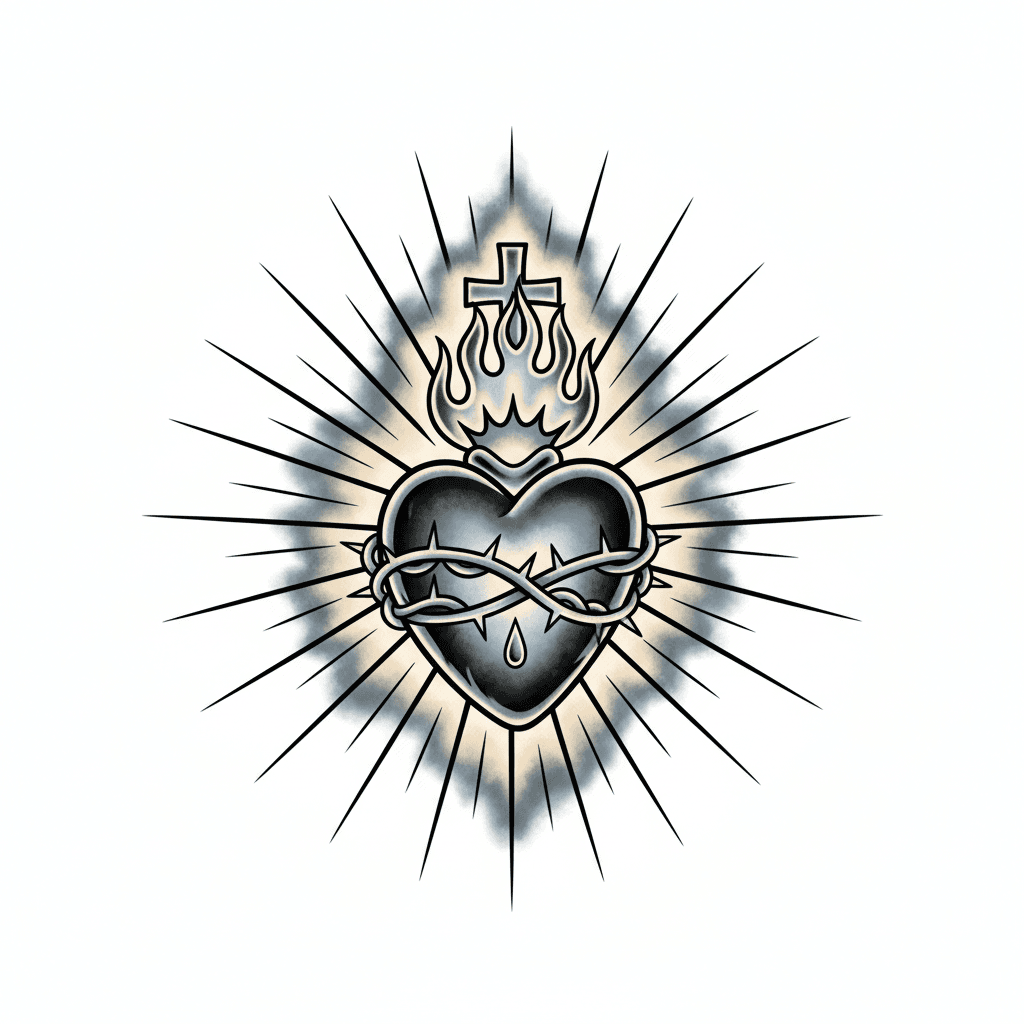 Black & Grey tattoo flash design 33