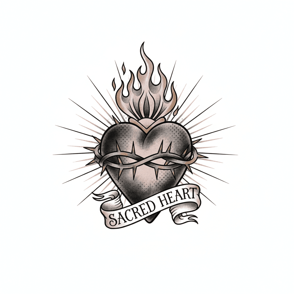 Black & Grey tattoo flash design 35