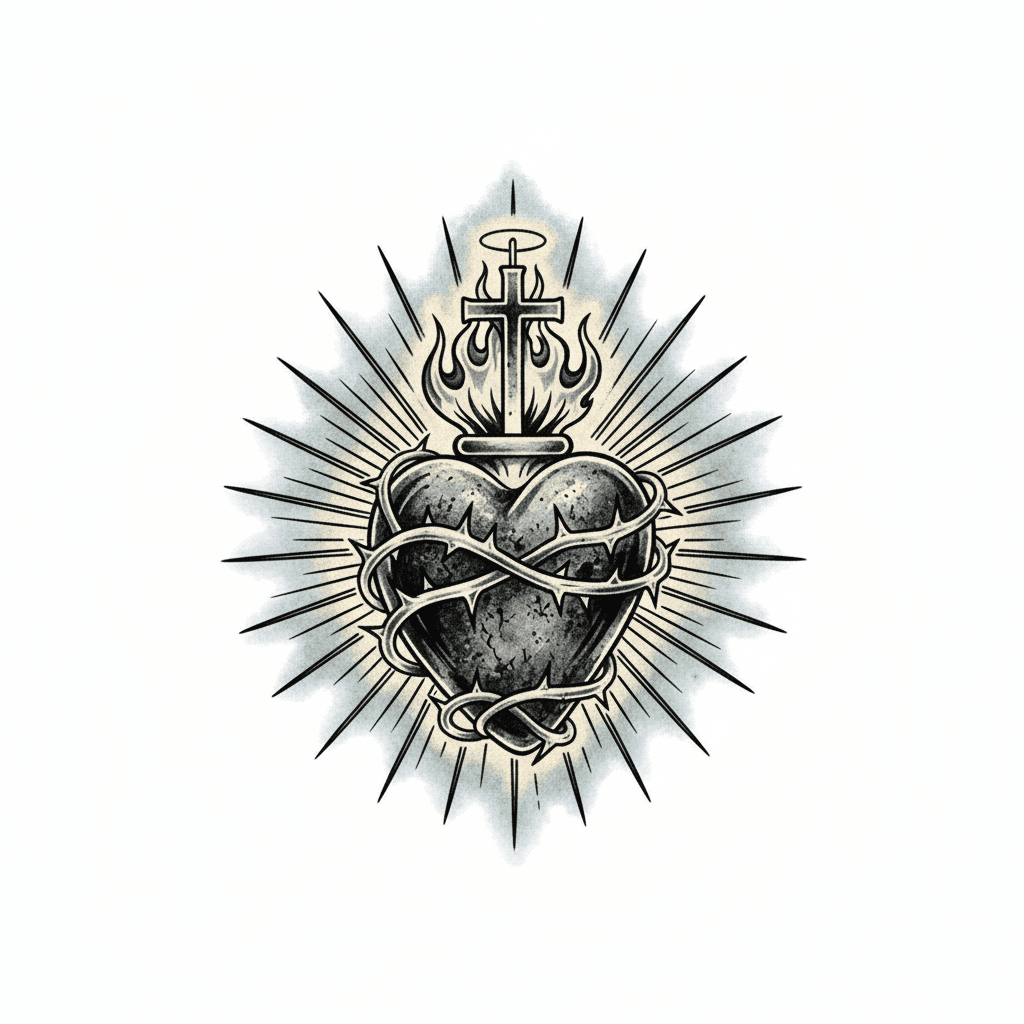 Black & Grey tattoo flash design 39