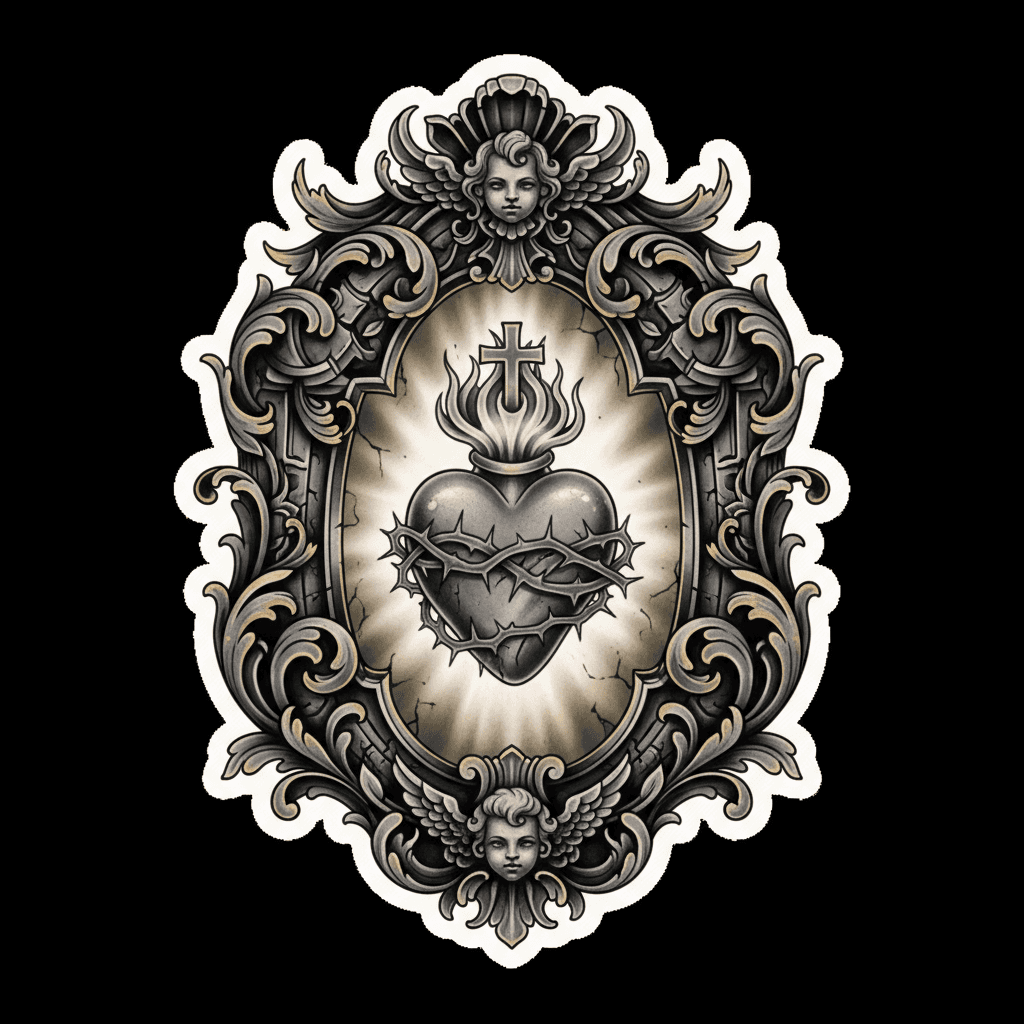 Black & Grey tattoo flash design 40