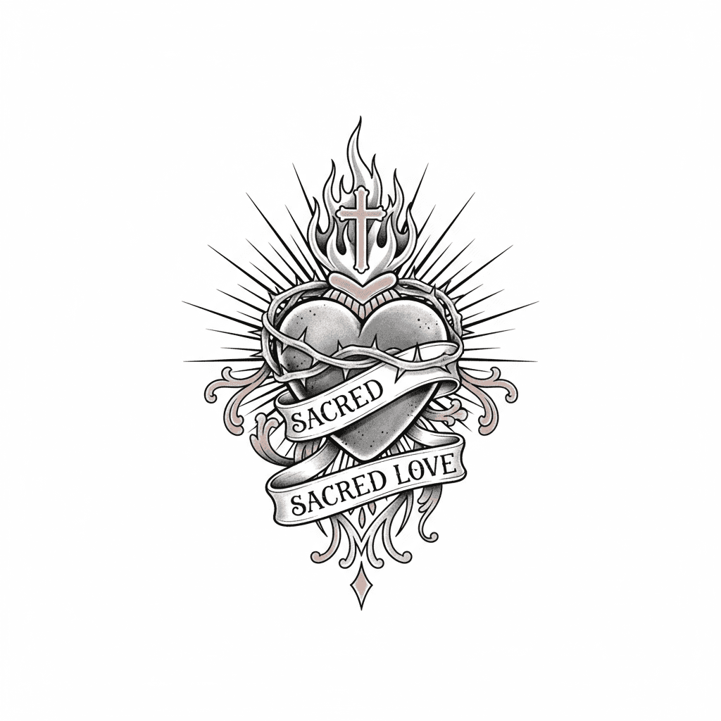 Black & Grey tattoo flash design 44