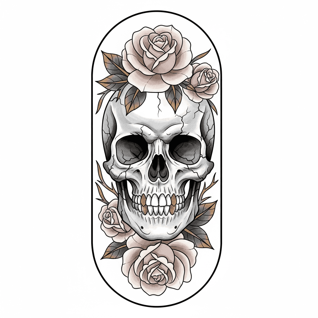 Black & Grey tattoo flash design 50