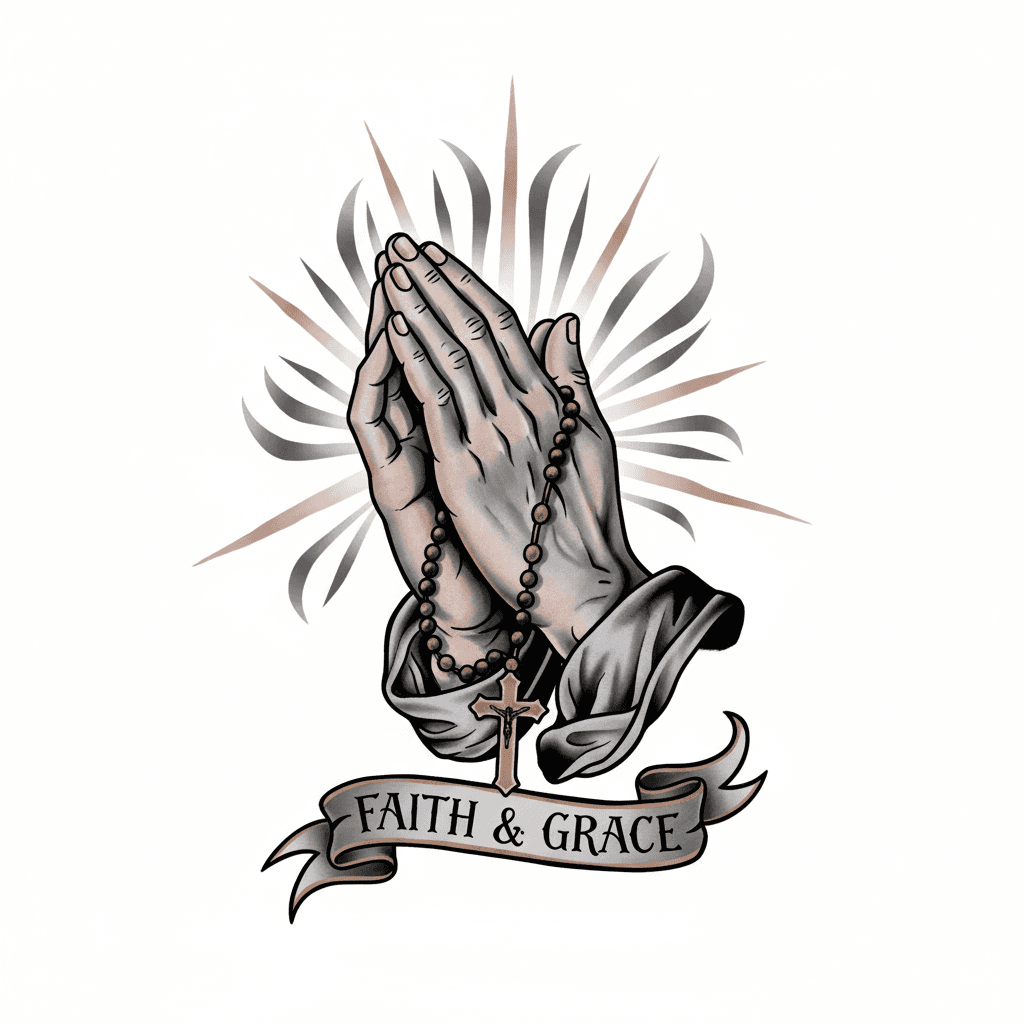 Black & Grey tattoo flash design 62