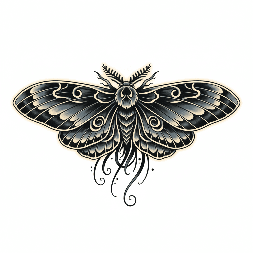 Black & Grey tattoo flash design 84