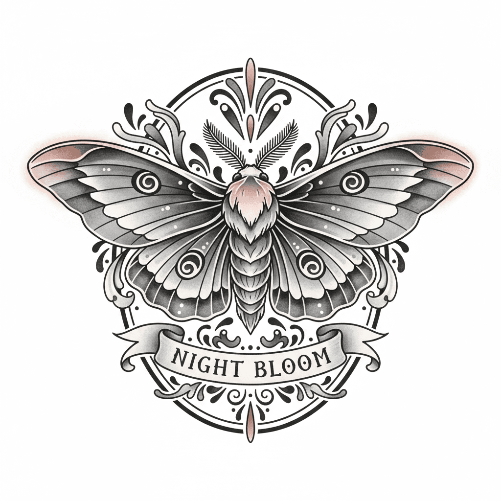 Black & Grey tattoo flash design 89