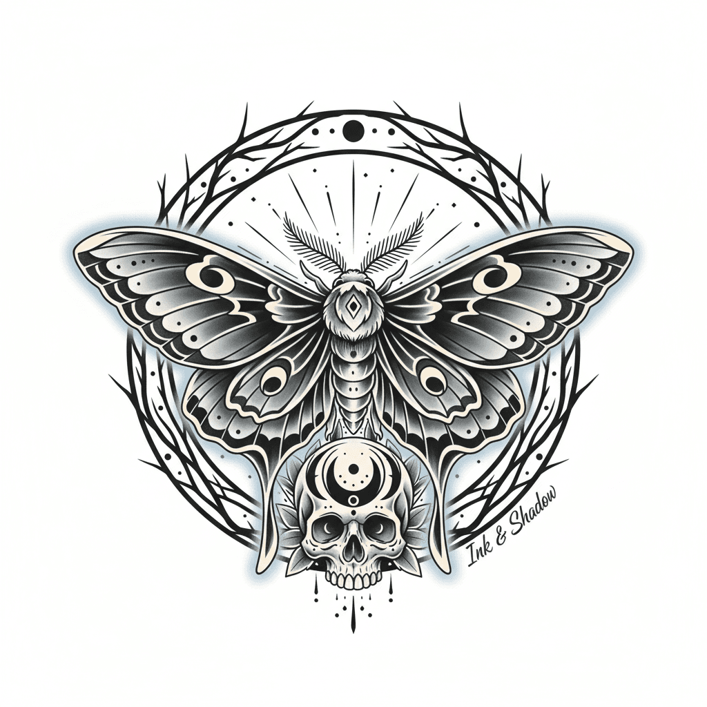 Black & Grey tattoo flash design 90