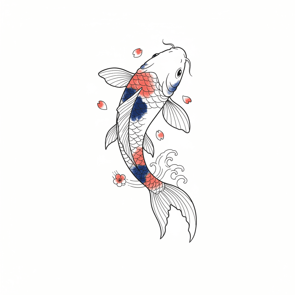 Fine Line tattoo flash design 6