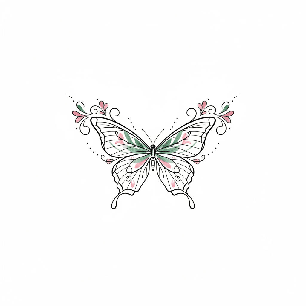 Fine Line tattoo flash design 12
