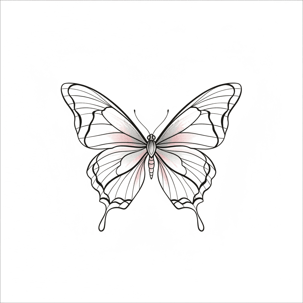 Fine Line tattoo flash design 13