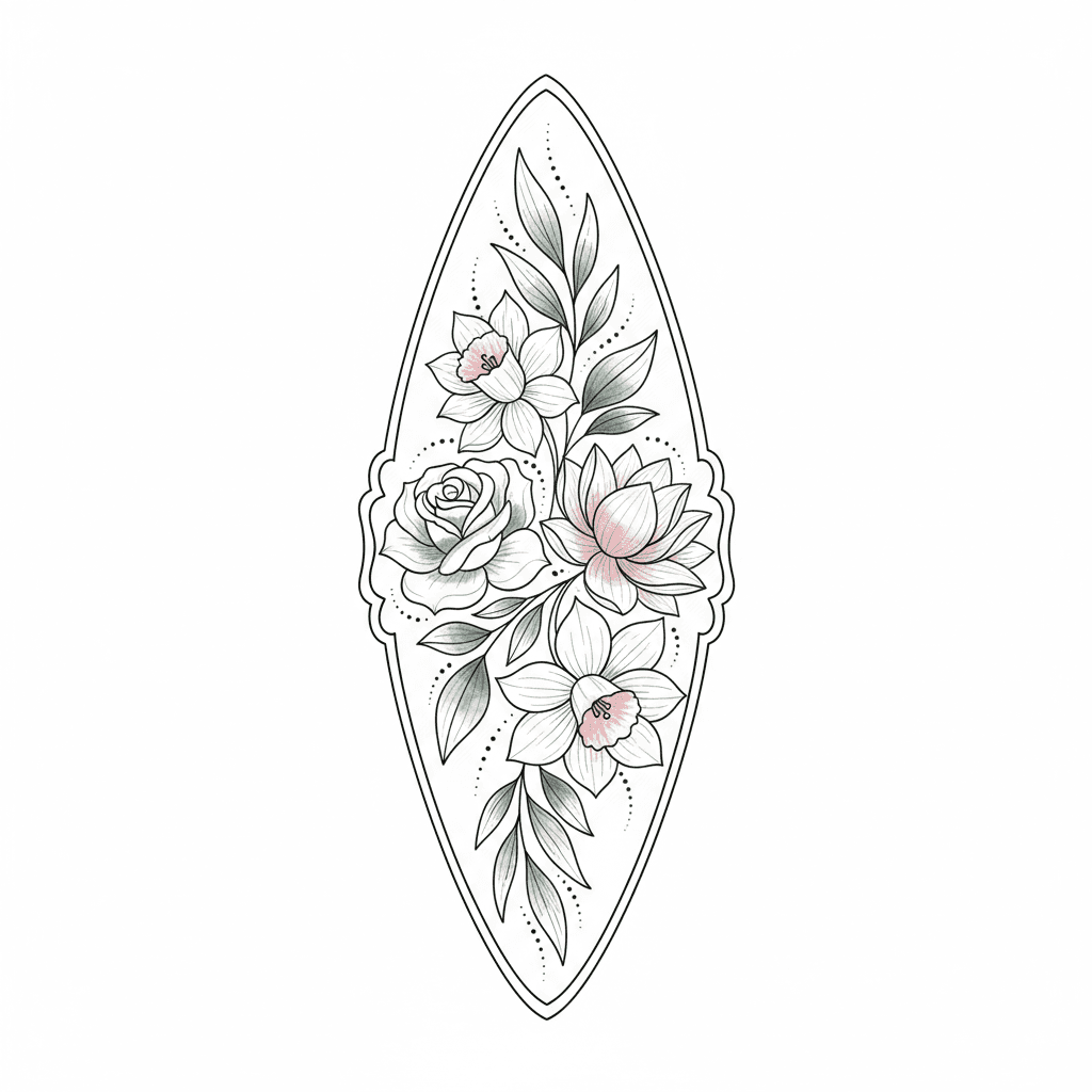 Fine Line tattoo flash design 24