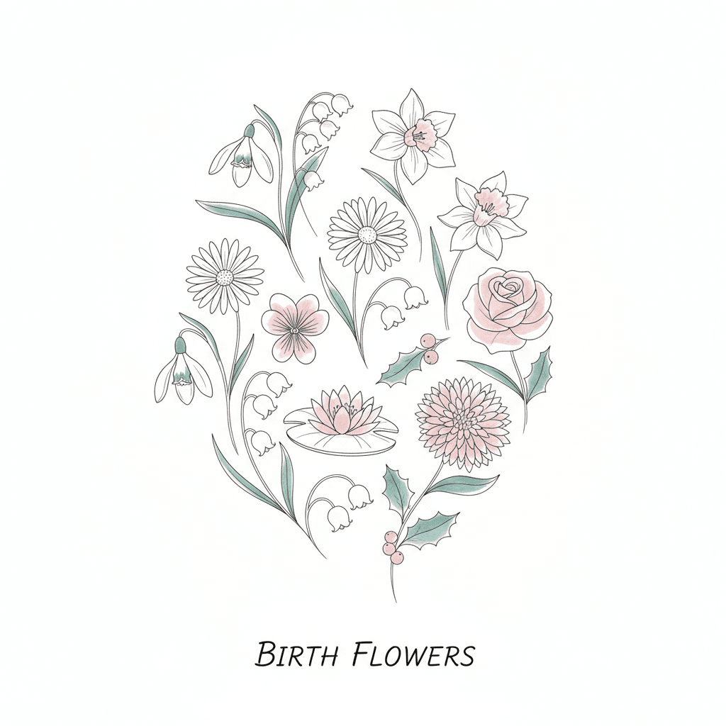 Fine Line tattoo flash design 28