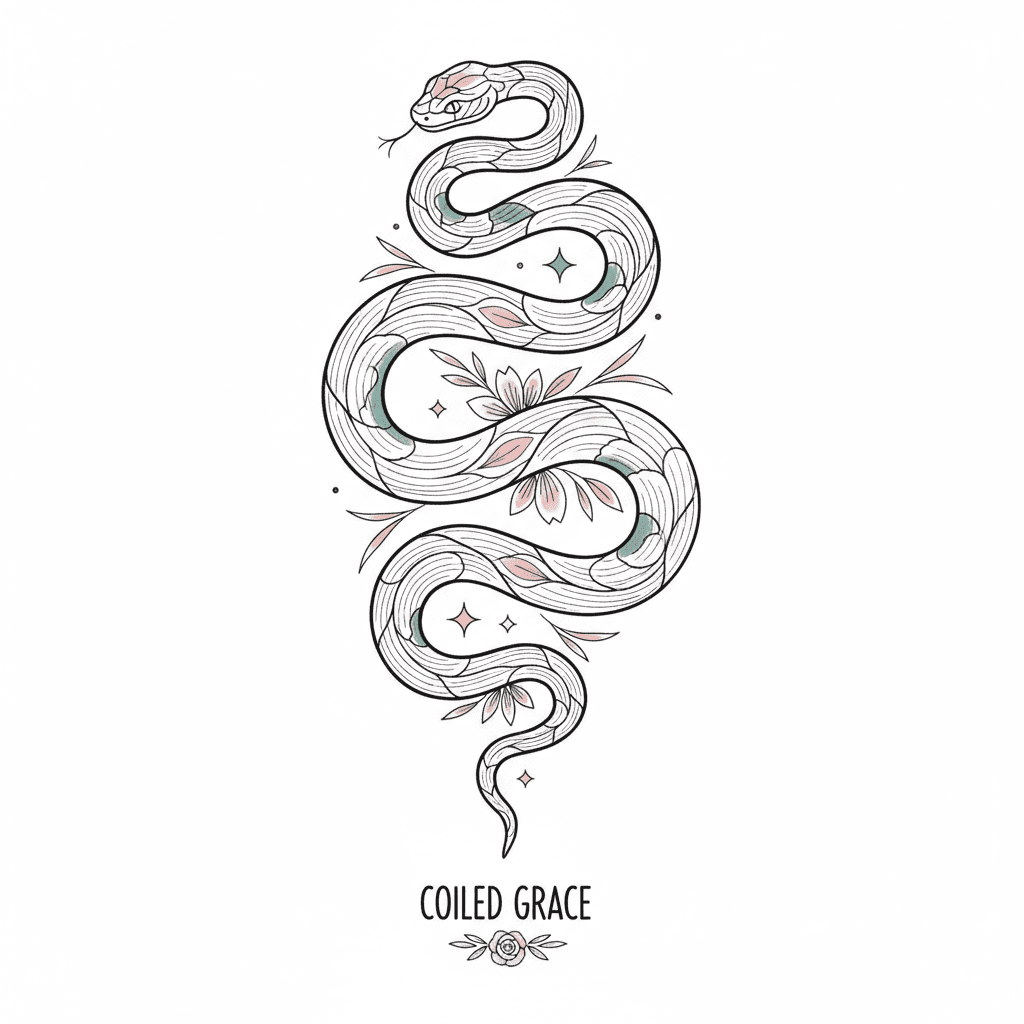 Fine Line tattoo flash design 52