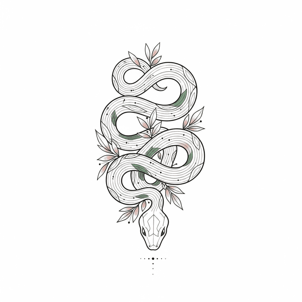 Fine Line tattoo flash design 54