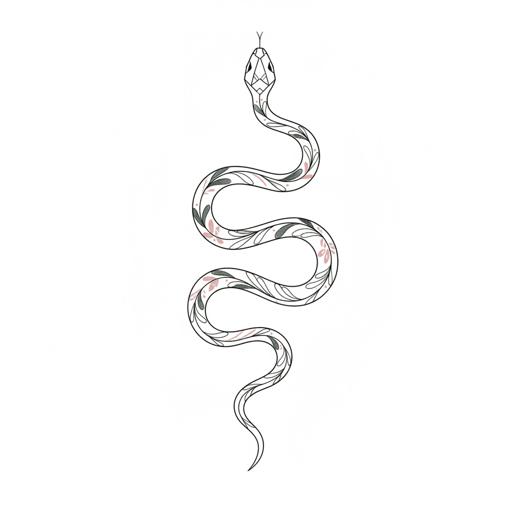 Fine Line tattoo flash design 57