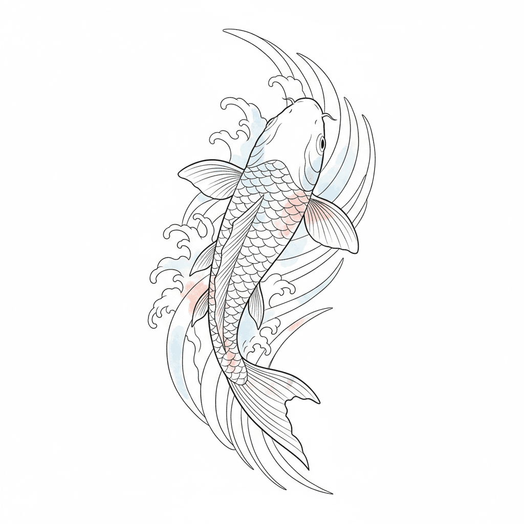 Fine Line tattoo flash design 77