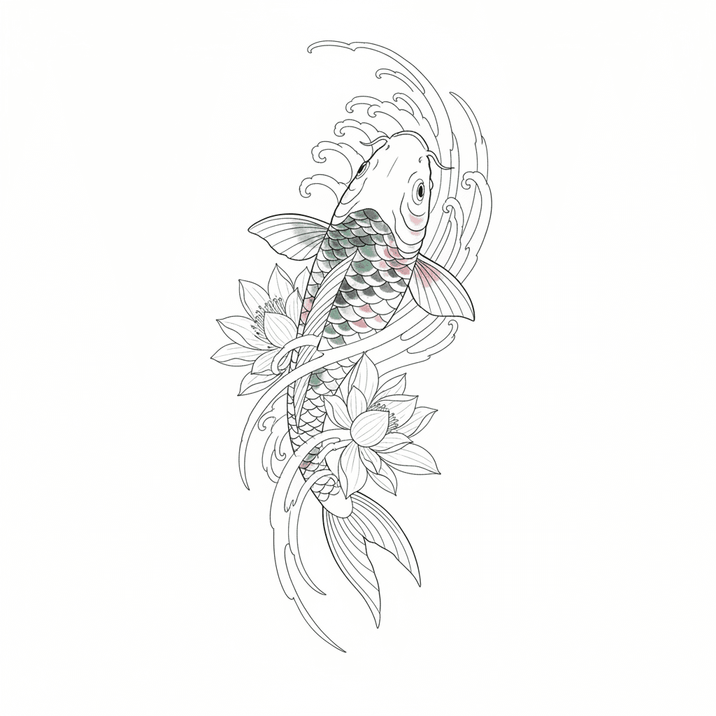 Fine Line tattoo flash design 78