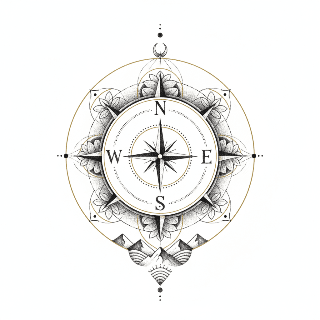 Geometric & Dotwork tattoo flash design 35