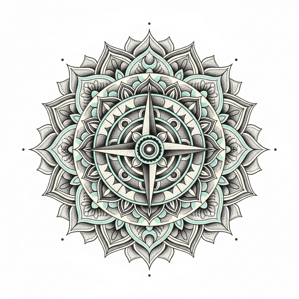 Geometric & Dotwork tattoo flash design 39