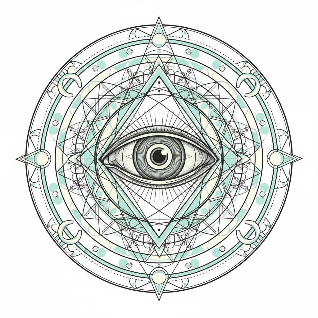 Geometric & Dotwork tattoo flash design 48