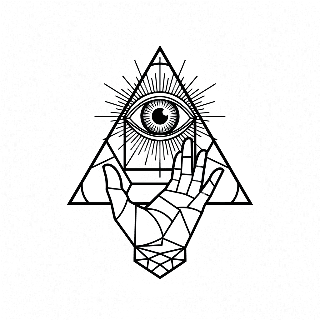 Geometric & Dotwork tattoo flash design 58