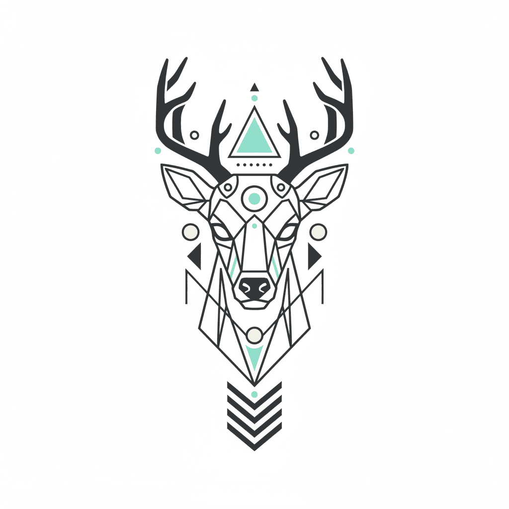 Geometric & Dotwork tattoo flash design 66