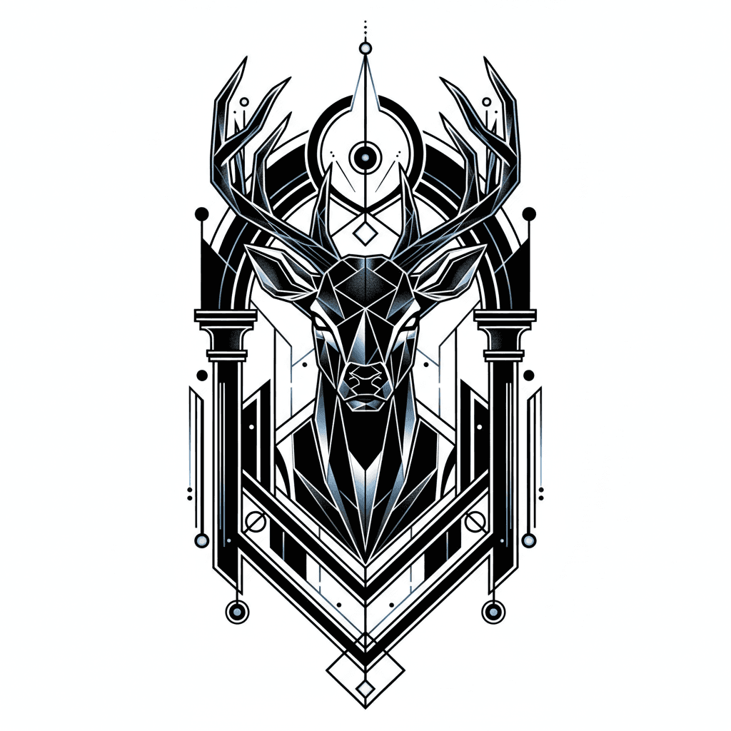 Geometric & Dotwork tattoo flash design 70