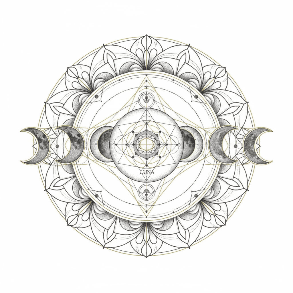 Geometric & Dotwork tattoo flash design 77